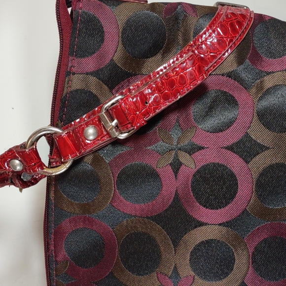 unknown Bags Jacquard Fabric Bag Wfaux Leather Trim Poshmark